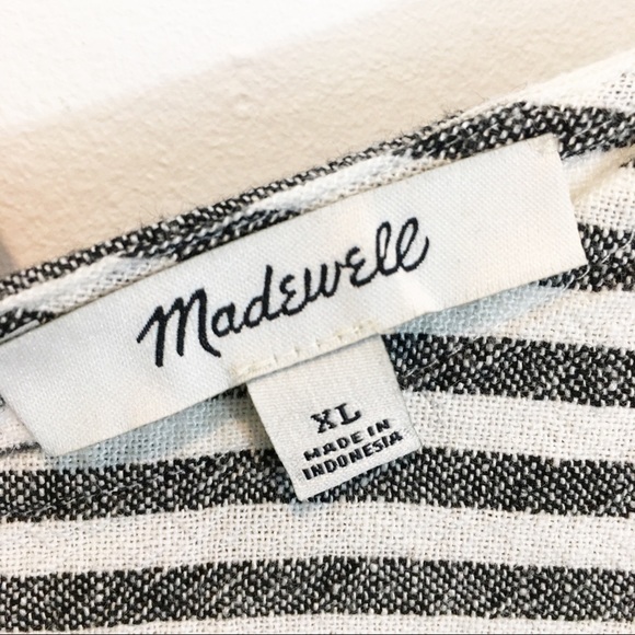 Madewell Linen Blend Button Back Shift Dress Sz XL - Picture 9 of 11